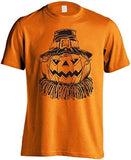 Pumpkin Head Halloween Scarecrow T-Shirt