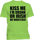 Kiss Me I'm Drunk or Irish T-Shirt