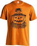 Pumpkin Head Halloween Scarecrow T-Shirt