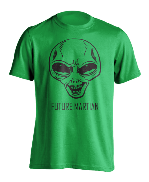 Future Martian T-Shirt Mars Red Planet Alien Graphic Tee Shirt
