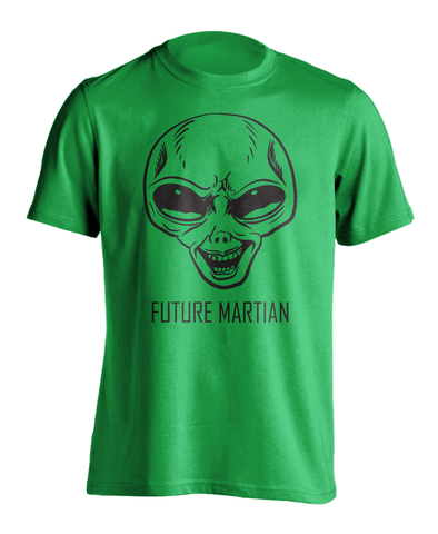 Future Martian T-Shirt Mars Red Planet Alien Graphic Tee Shirt