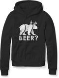 Funny Bear Deer Drinking Humor Beer Hoodie