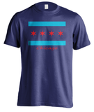 Chicago Flag Athletic Sports Fan T-shirt