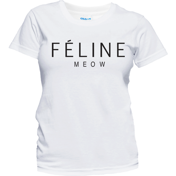 Feline Meow Ladies T-Shirt